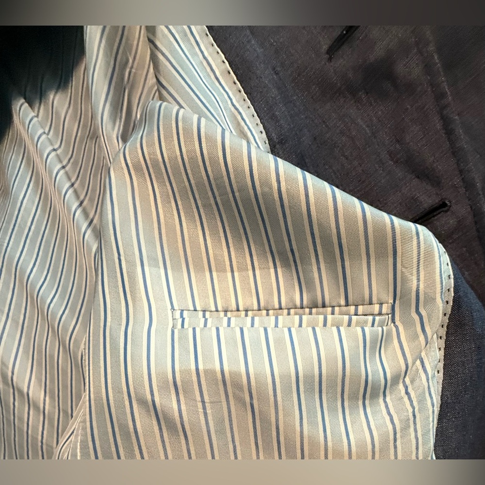 ZEGNA Men’s Linen Blazer - US Size 48 Long - Picture 10 of 12